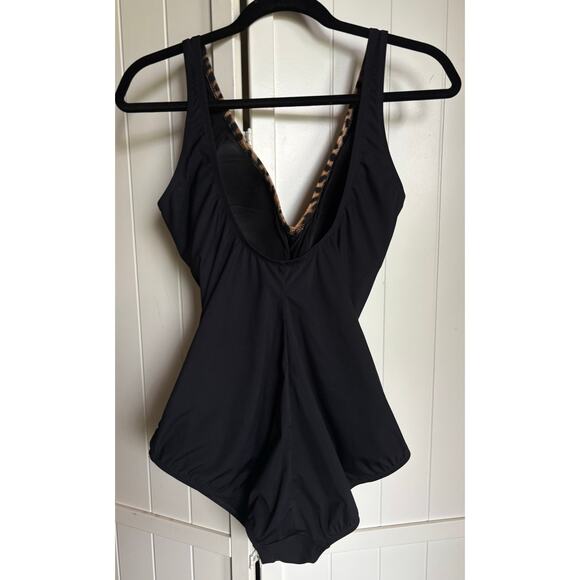 Gottex Leopard Print Surplice One Piece V-Neck Leopard Print Swimsuit 16 - Picture 7 of 7